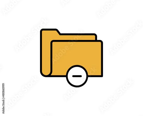 Folder line icon. Vector symbol in trendy flat style on white background. Office sing for design.