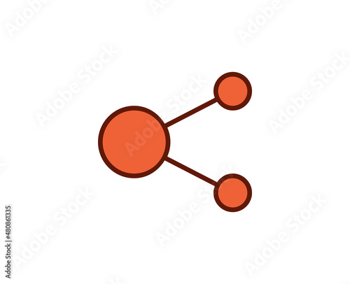 Share premium line icon. Simple high quality pictogram. Modern outline style icons. Stroke vector illustration on a white background. 