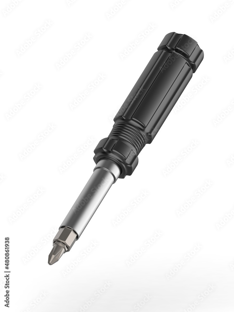 Blank screwdriver template for branding and mockup. 3d render illustration. Blank screwdriver template for branding and mockup. 3d render illustration.