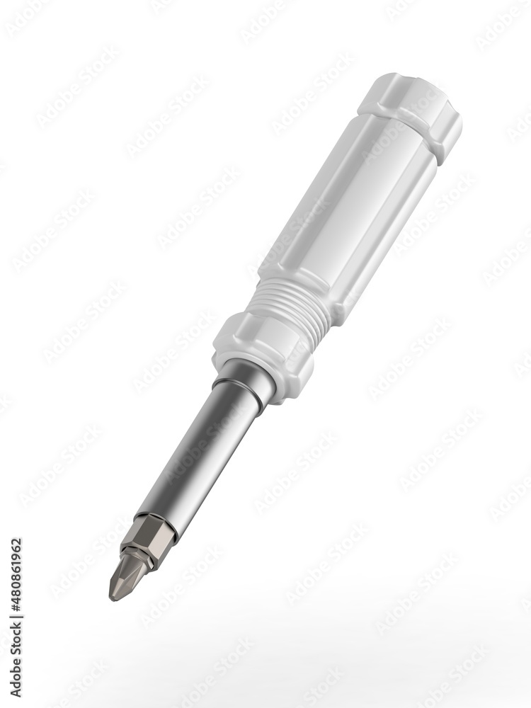 Blank screwdriver template for branding and mockup. 3d render illustration. Blank screwdriver template for branding and mockup. 3d render illustration.