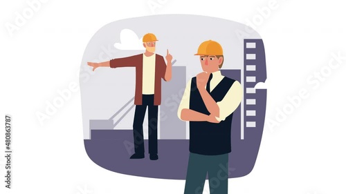 architects workers characters animation photo