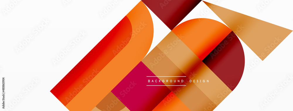 Minimal geometric abstract background. Circle square and triangle design. Trendy techno business template for wallpaper, banner, background or landing Minimal geometric abstract background. Circle square and triangle design. Trendy techno business template for wallpaper, banner, background or landing