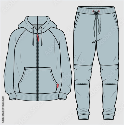 JOGGER AND SWEAT SHIRT SET FOR MEN AND TEEN BOYS IN EDITABLE VECTOR FILE photo
