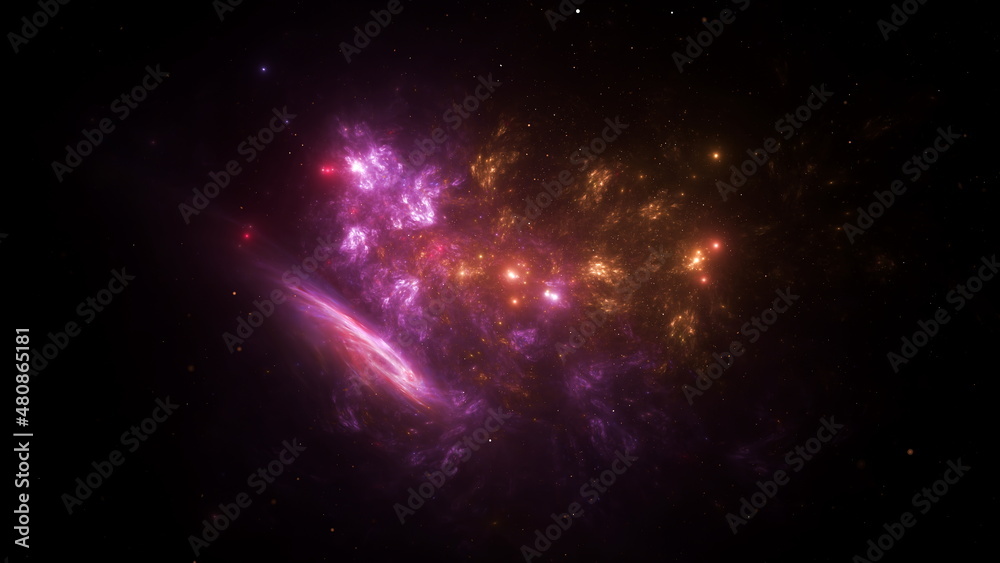 Obraz premium Galaxy Space background universe magic sky nebula night purple cosmos. Cosmic galaxy wallpaper blue starry color star dust. Blue texture abstract galaxy infinite future dark deep light 3d render