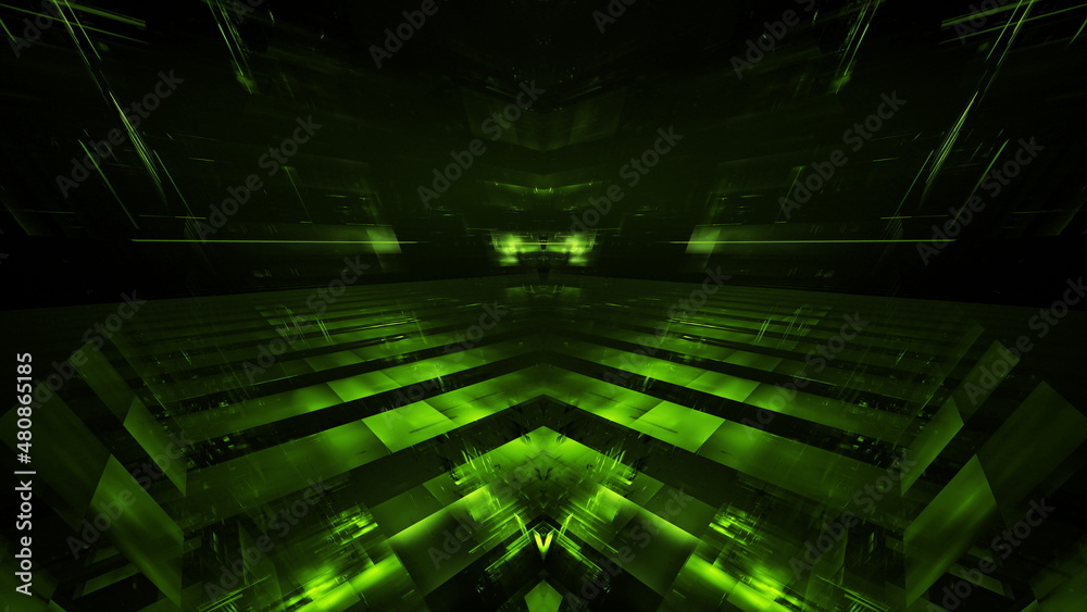 Hi tech digital interior Abstract data center server, business technology blured Polygonal geometric space, 3D render Hi tech digital interior Abstract data center server, business technology blured Polygonal geometric space, 3D render