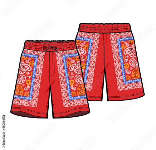 SHORTS FOR MEN AND BOYS PAISLEY BERMUDA  AND SPORTY