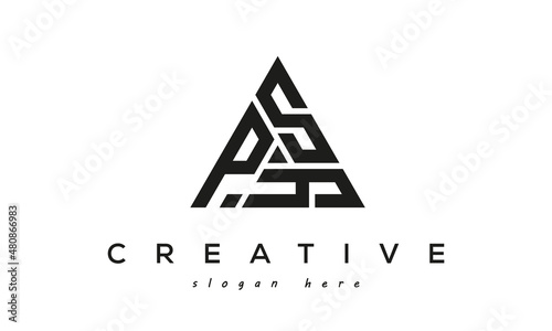 PSY creative tringle three letters logo design