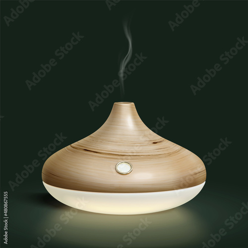 3d modern wood aroma diffuser
