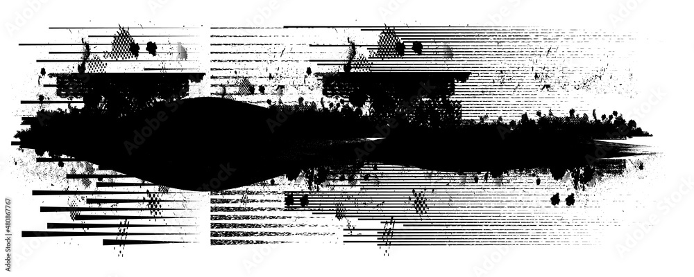 Splatter Paint Texture . Distress Grunge background . Scratch, Grain, Noise rectangle stamp . Black Spray Blot of Ink.Place illustration Over any Object to Create Grungy Effect .abstract vector.