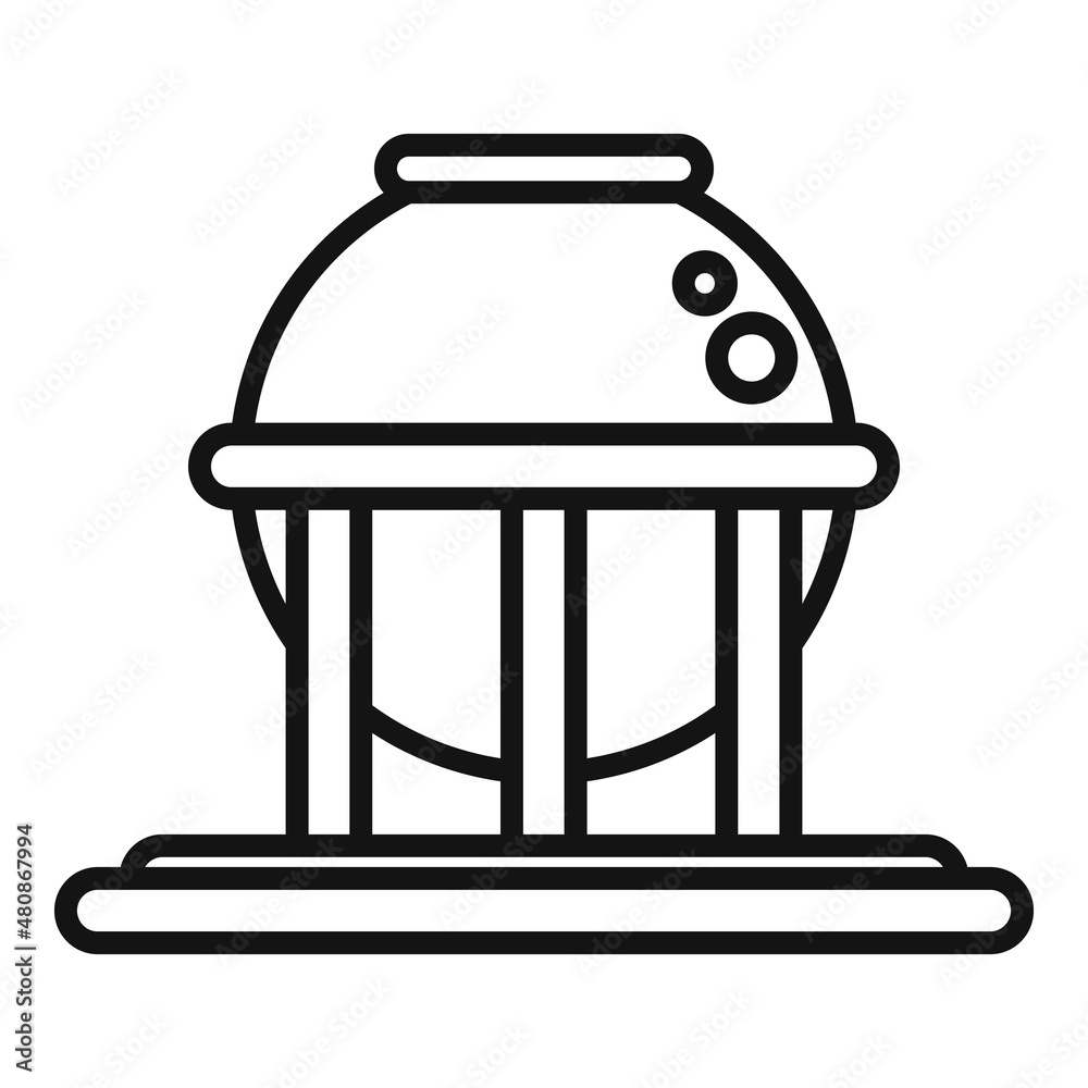 Factory oil tank icon outline vector. Disaster environment