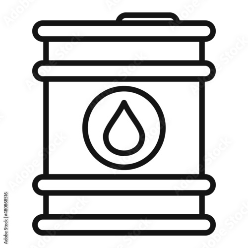 Petrol barrel icon outline vector. Global climate