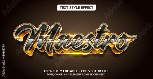 Text Style with Maestro Theme. Editable Text Style Effect.