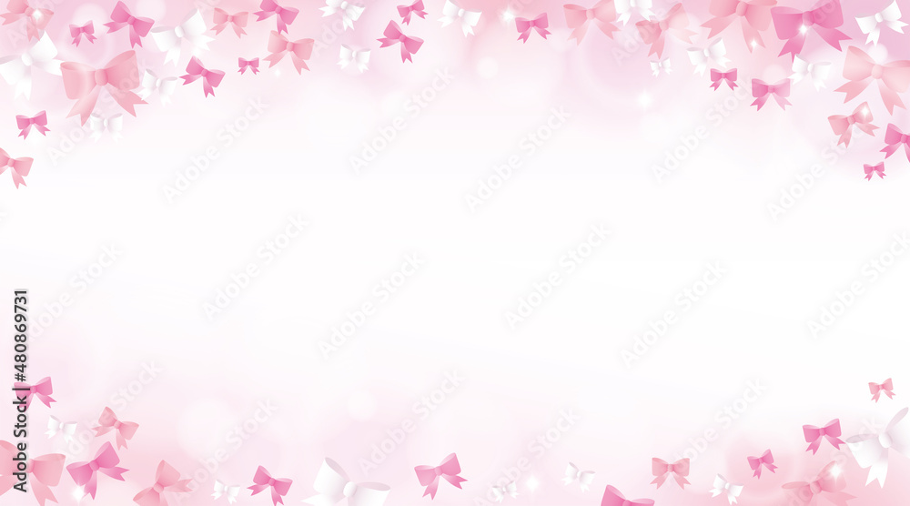  Pink ribbon with sunlight background