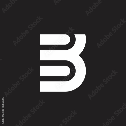 Free Download letter b simple slice geometric logo vector - GFXLoad