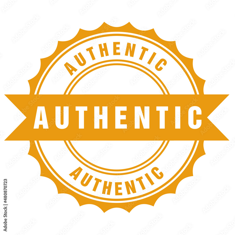 Authentic badge stamp, isolated on white background Authentic badge stamp, isolated on white background