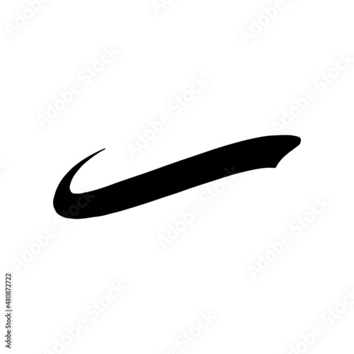 Underline or under letters handwriting text mark vector illustration isolated.