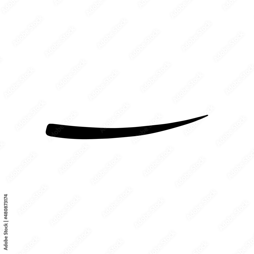 Hand drawn lettering text tail typography element, vector illustration isolated. Hand drawn lettering text tail typography element, vector illustration isolated.