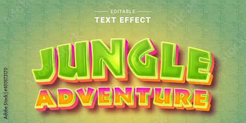 Editable text style effect - Cartoon text style theme.