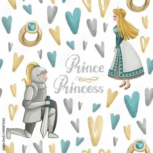 Seamless pattern on the theme of Valentine's Day