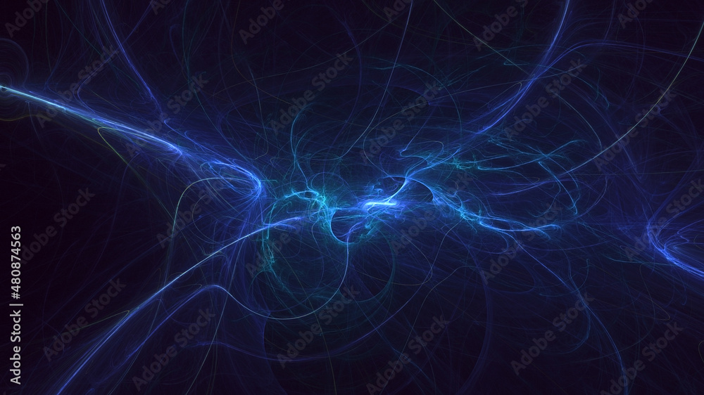 Fototapeta premium 3D rendering abstract multicolor fractal light background