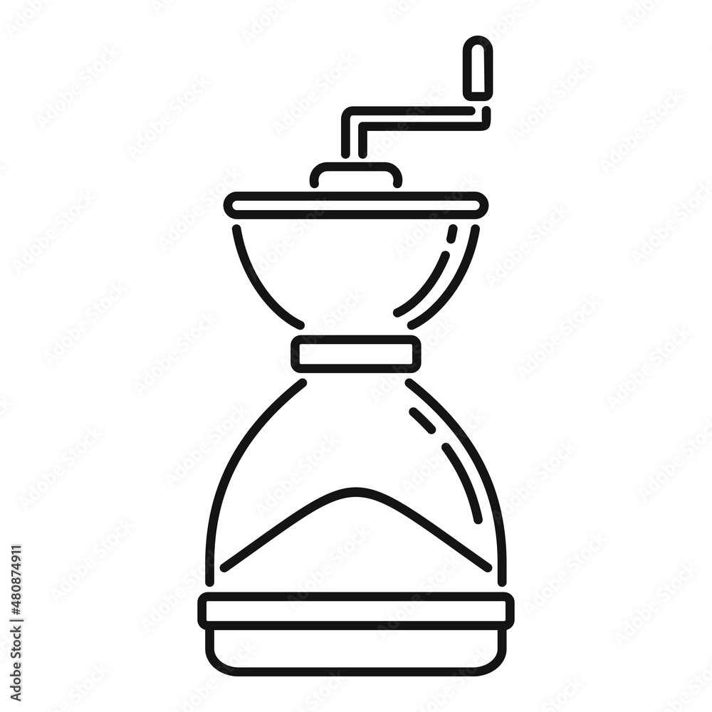 Coffee grinder icon outline vector. Cafe drink Coffee grinder icon outline vector. Cafe drink