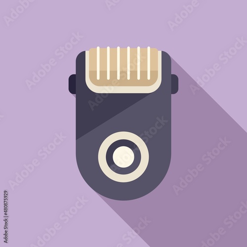 Shave epilator icon flat vector. Wax depilation