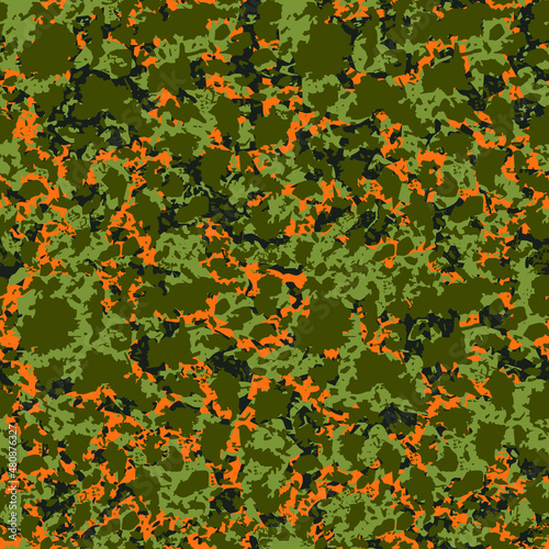 Camouflage. A new style. Print, background for clothes. Sports pattern.