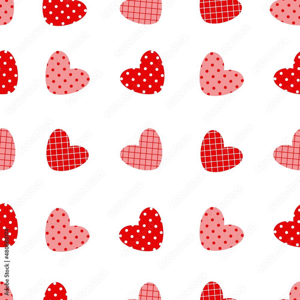 Valentine's day seamless pattern with hearts. Valentine's day seamless pattern with hearts.