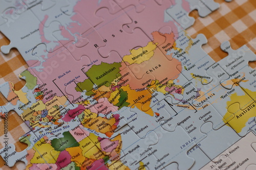 World Map Asia Continent 