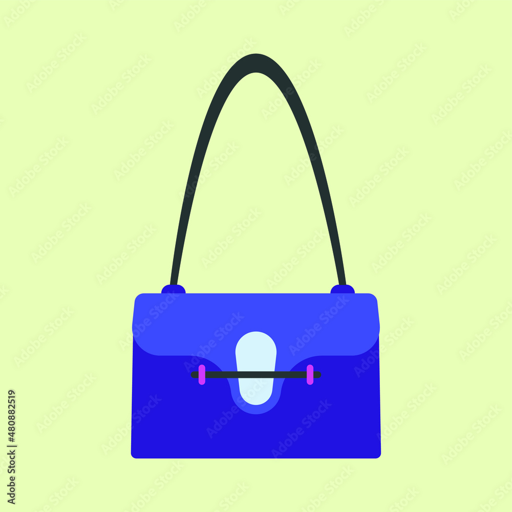 Satchel Bag Cartoon Flat Vector Illustration Satchel Bag Cartoon Flat Vector Illustration