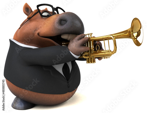 Canvas Print Fun horse - 3D Illustration