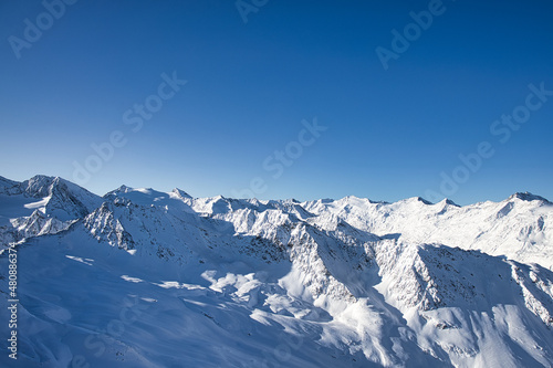 snow covered mountains in winter © HinnerkR