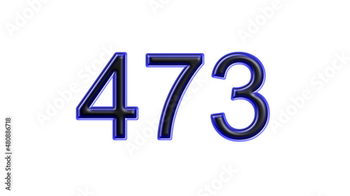 Free Download blue 473 number 3d effect white background - GFXLoad