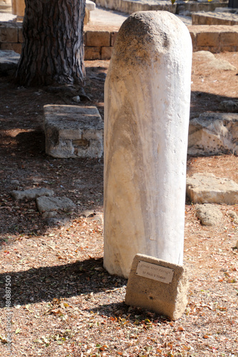 The St. Paul pillar at Church of Panagia Chrysopolitissa - St. Kyriaki in Paphos , Cyprus 