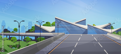 future city futuristic unusual shapes buildings modern architecture urban town cityscape background