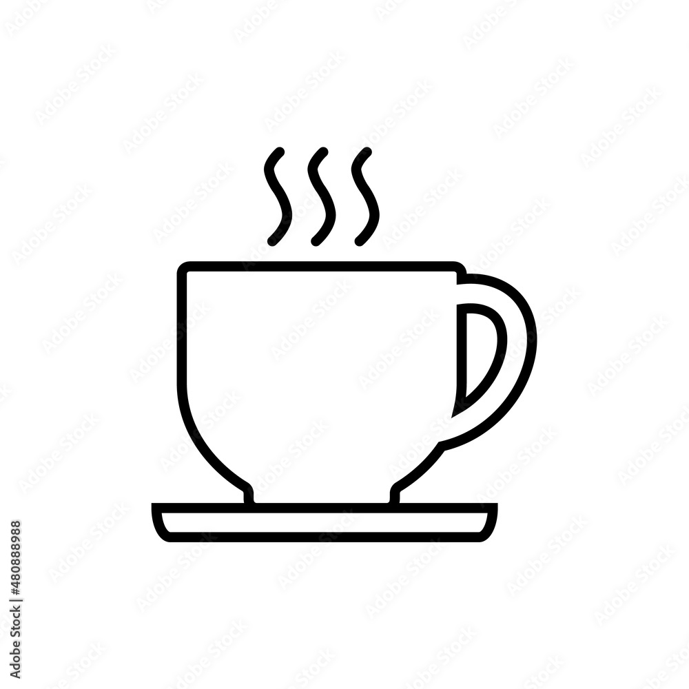 Coffee cup line icon, vector outline logo isolated on white background Coffee cup line icon, vector outline logo isolated on white background