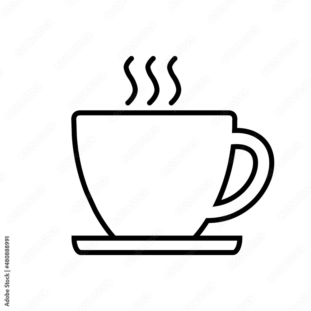Coffee cup line icon, vector outline logo isolated on white background Coffee cup line icon, vector outline logo isolated on white background