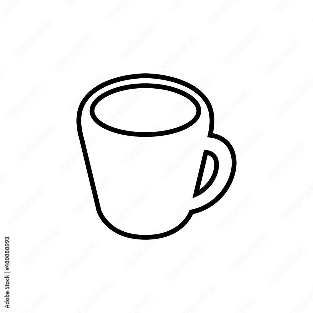 Coffee cup line icon, vector outline logo isolated on white background Coffee cup line icon, vector outline logo isolated on white background