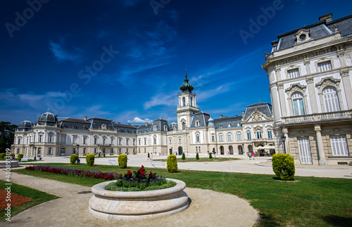 Festetics palace, - July 5, 2021.: Tourists visit in Festetics palace famous baroque palace in Keszthely, Hungary