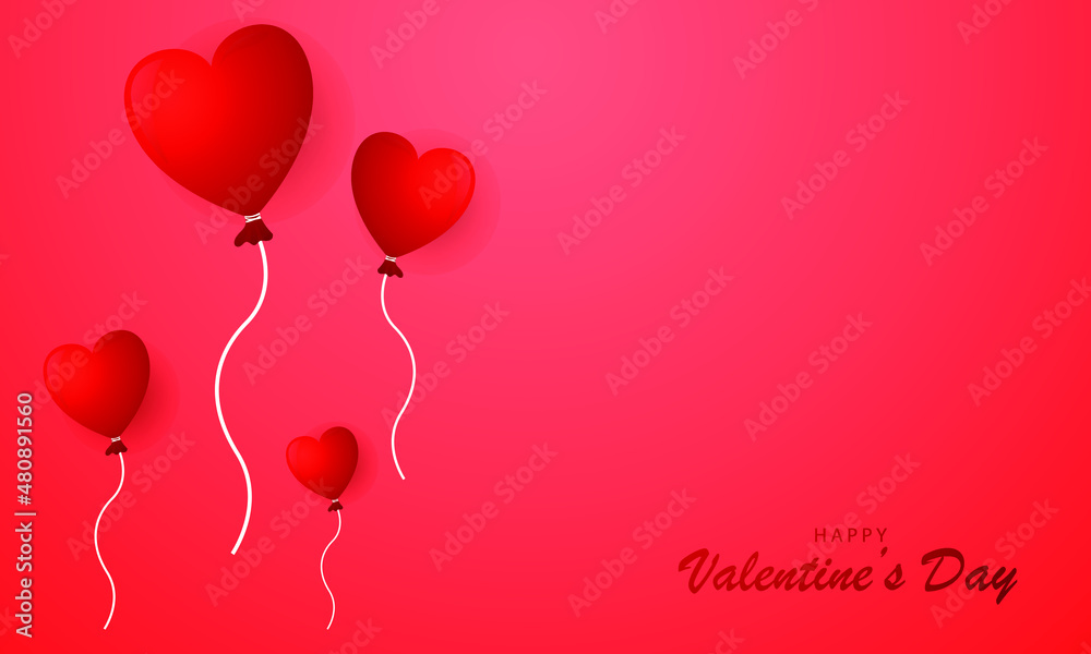 Happy Valentines Day lettering text on background. Vector illustration. Wallpaper, flyers, invitation, posters, brochure, banners.