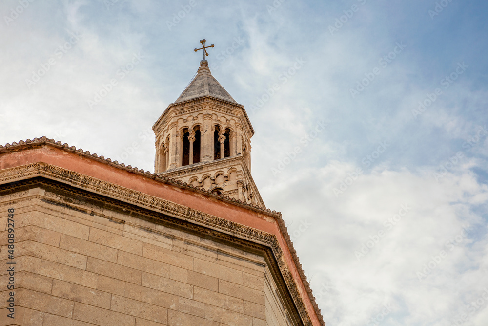 Historical bell tower of St. Dominus Cathedral at Diocletian's Palace, Split, Dalmatia, Croatia Historical bell tower of St. Dominus Cathedral at Diocletian's Palace, Split, Dalmatia, Croatia