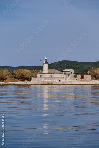 lighthouse on the island of island Unije, Croatia