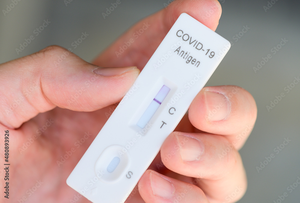 Rapid antigen test kit with negative result during swab covid-19 testing Rapid antigen test kit with negative result during swab covid-19 testing