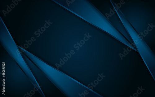 Abstract Dark Blue Lines and Shape Background Design. Usable for Background, Wallpaper, Banner, Poster, Brochure, Card, Web, Presentation.