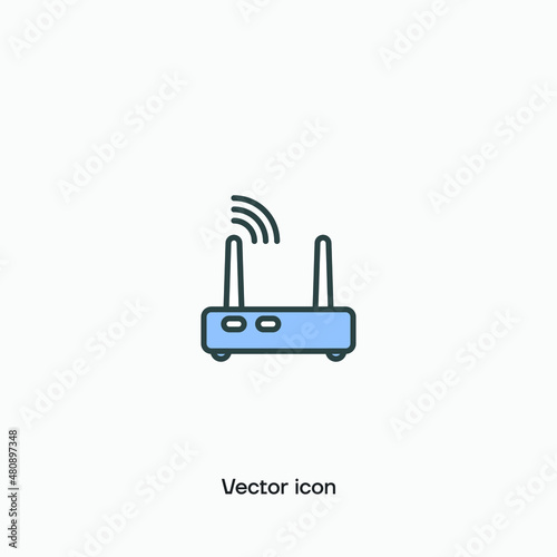 Wi-fi modem vector icon. Premium quality.
