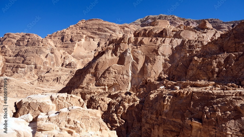 color canyon and white canyon from Sinai desert and mountains 