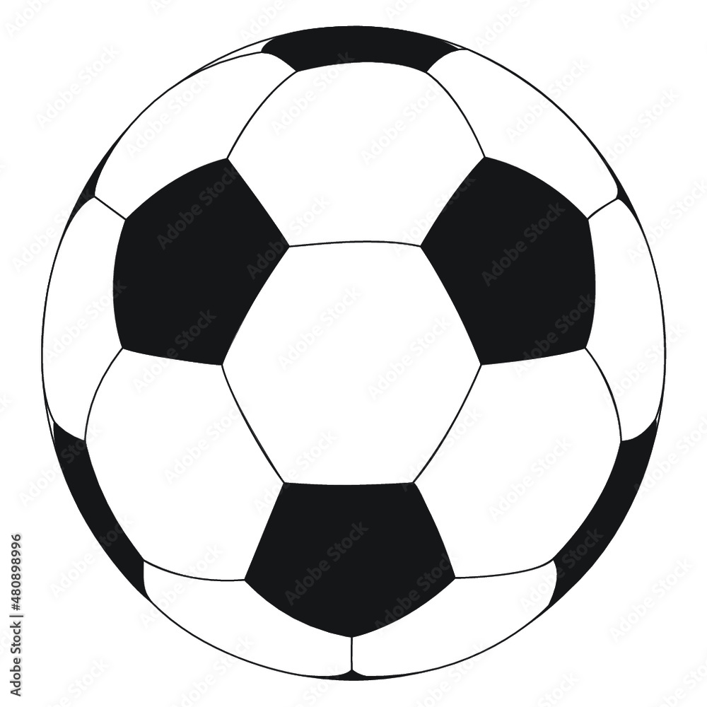 Classic black and white soccer ball vector illustration Classic black and white soccer ball vector illustration