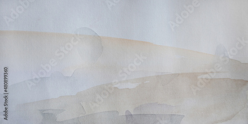 Horizontal abstract calm background. Empty copy space wallpaper. Texture with implicit smudges. Simplicity concept. Earth tones shades surface.