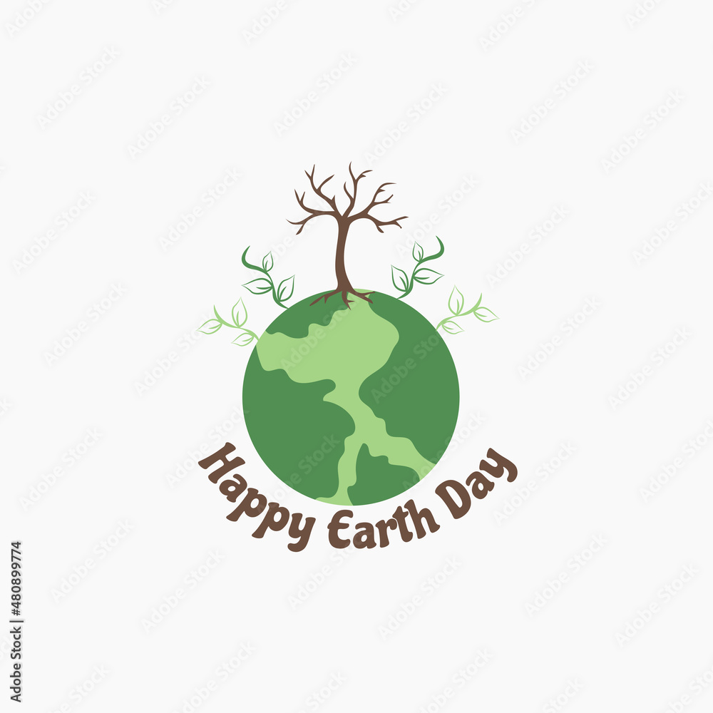 Happy Earth Day Logo Design 