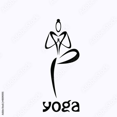 Standing vrikshasana pose